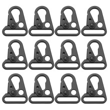 12 Pieces Enlarged Mouth Clip Sling Clasp Olecranon Hook for Keychain Snap Hooks Outdoor Bag Black Color Fits Women or Men Use Your Outdoor Enjoy a