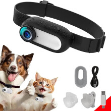 Collare per gatti con telecamera 1080P con registrazione video, mini telecamera sportiva wireless, piccola action camera, telecamera pe