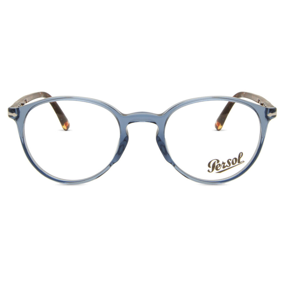 Persol Unisex Blue Po3218v 1202 Optical Frames Acetate Transparent Pantos Normal - Image 3