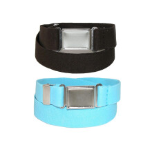 CTM Plus Size Elastic Belt with Magnetic No Show Flat Buckle (Pack of 2 colours)