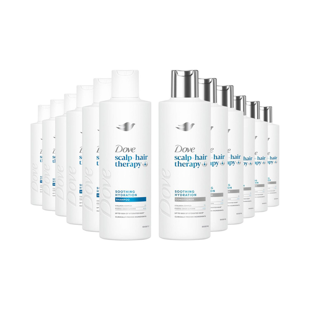 Dove Scalp+ Hair Therapy Soothing Hydration Shampoo & Conditioner Duo 250Ml, 6Pk