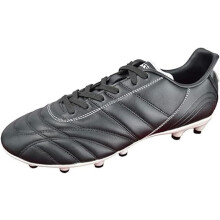 (8, Black/White) Vizari Classico Leder Fußballschuhe (FG) für Herren & Damen – TPU-Stollen, Breite Passform & Hoher Tragekomfort