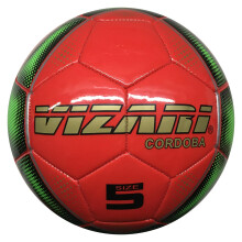 (3, Red) Vizari Cordoba Fußball für Kinder & Jugendliche – Robuster Trainingsball mit TPU-Oberfläche für Jungen & Mädchen