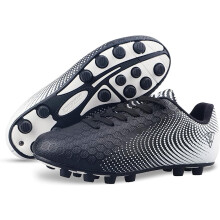(1.5, Black/White) Vizari Stealth FG fotbollsskor för pojkar och flickor – Lätta, utmärkt grepp, dämpad häl och stretchbeständigt foder
