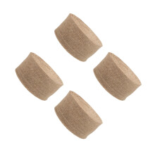 4Rolls Khaki Burlap Ribbon Wired Edge for Rustic Wreaths and DIY Decor