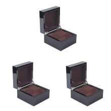 3Stk Schwarze Holz Uhrenaufbewahrung Box Elegantes Reise-Organizer