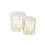 2-piece stackable side table set with storage, round side table/coffee table, white 1