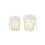2-piece stackable side table set with storage, round side table/coffee table, white 3