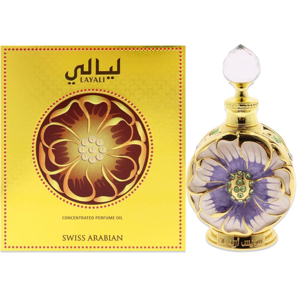 Swiss Arabian Black Layali For Women- Edp Spray - Floral, Oud Luxury Fragrance From Dubai- Addictive And Long-Lasting Perfume With Currant, Ylang