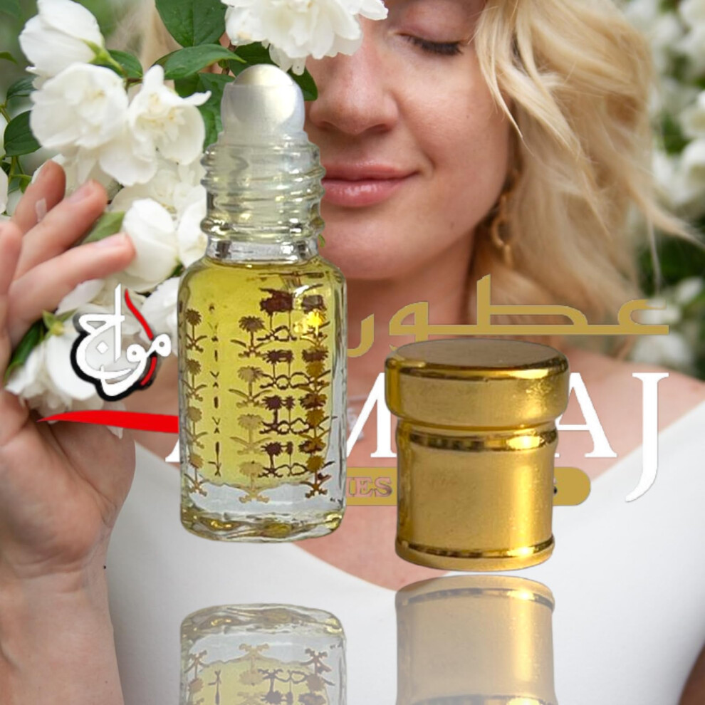Hafsa Arabian Fragrances Ltd Arabian Jasmine - Perume Oil 3Ml Roll On By Amwaj Perfumes And Attars, Made In U.a.e