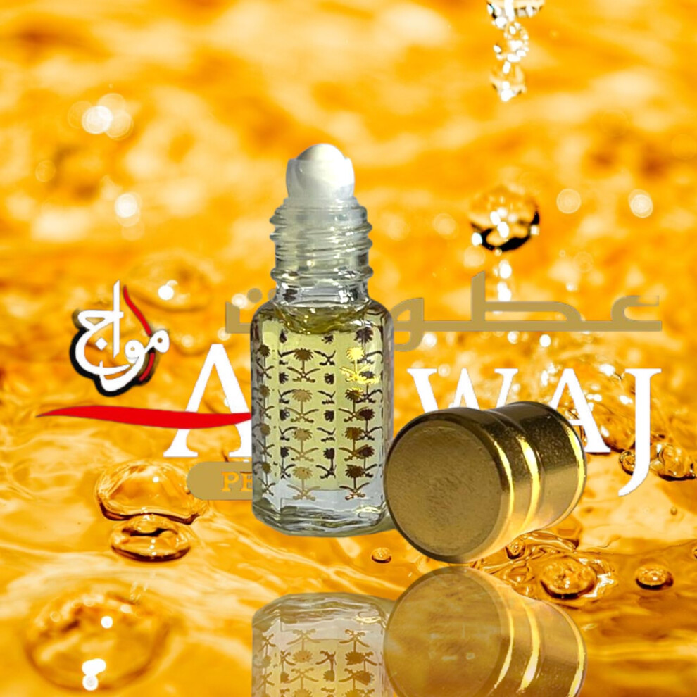 Hafsa Arabian Fragrances Ltd Golden Dust, 3Ml Perfume Oil Roll On By Amwaj Perfumes And Attars, Made In U.a.e