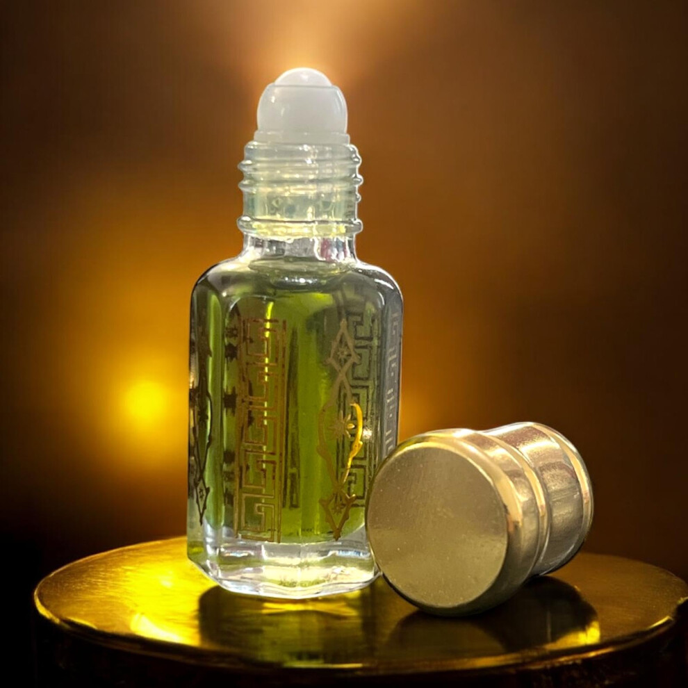 Musk Al-Jannah Green Oud Perfume Oil Roll-On | 6Ml Concentrated Attar | Alcohol-Free, Long Lasting Fresh Woody Oud Fragrance