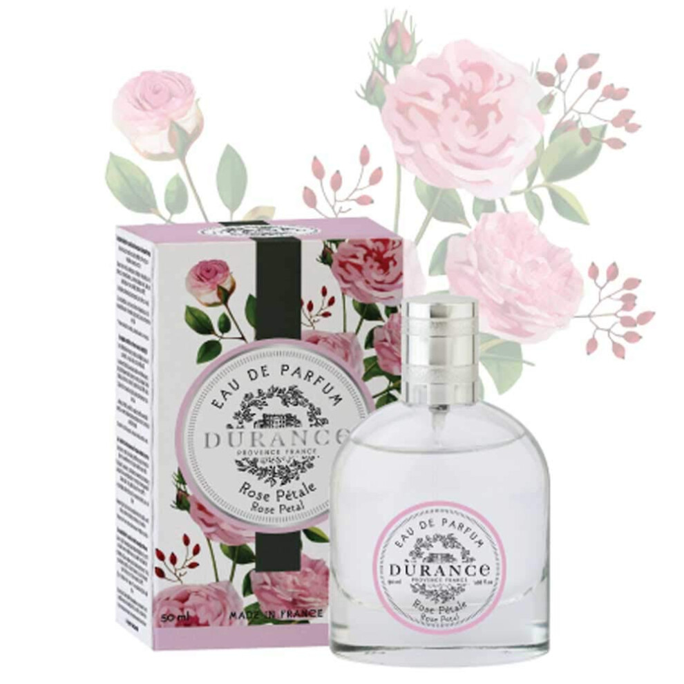 Durance Eau De Parfum For Women (50Ml) Rose Petal Scent, Women's Luxury Fragrance - Natural & Safe, Long Lasting