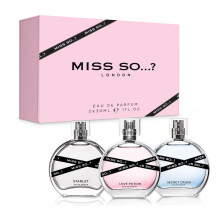 Miss SO?? Premium Womens Perfume Gift Set, Starlet, Love Potion, Secret Crush Eau De Parfum with Long Lasting Fragrance - Travel Size Mini Perfume for