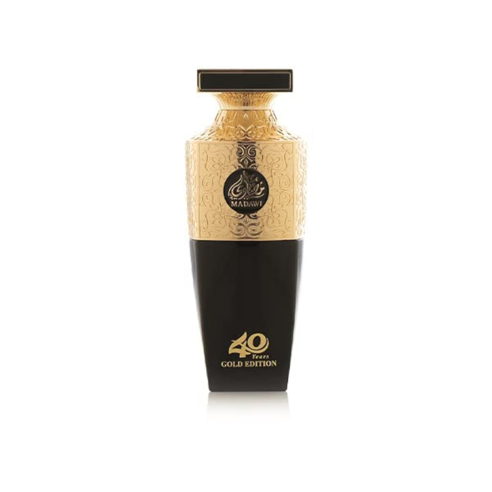 Arabian Oud Gold Madawi Edition Parfum | Unisex | 100 Ml (3.4 Fl Oz) | Cardamom, Pineapple, Tonka Bean, Vanilla | Gourmand, Oriental