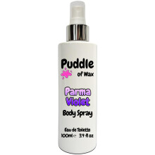 Parma Violet Body Spray - 100ml Eau de Toilette (EDT) - Atomiser Mist - Sweet Scent - Vegan Friendly - Puddle of Wax - Made in the UK