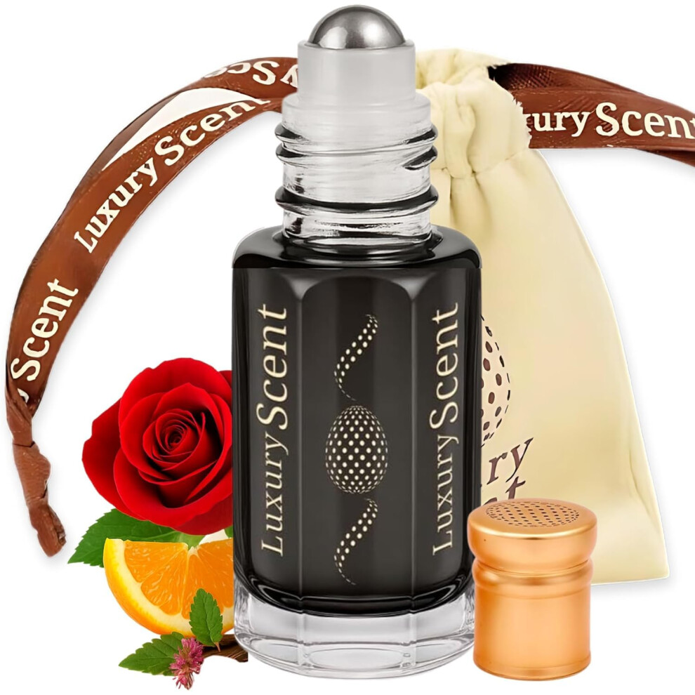 Luxury Scent Black Roll On Perfume Oil Patchouli Oud 12Ml ? Long Lasting Alcohol-Free Arabian Attar For Men & Women ? Premium Unisex Fragrance With Rich Woody,