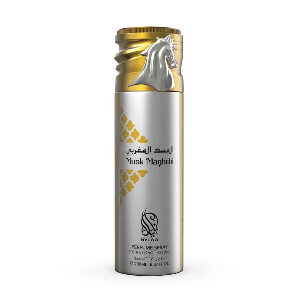 Nylaa Orange Musk Maghribi Body Spray 200Ml For Him Extra Long Lasting Perfumes Deodorant For Freshness By Perfume With Scents Of Jasmine,