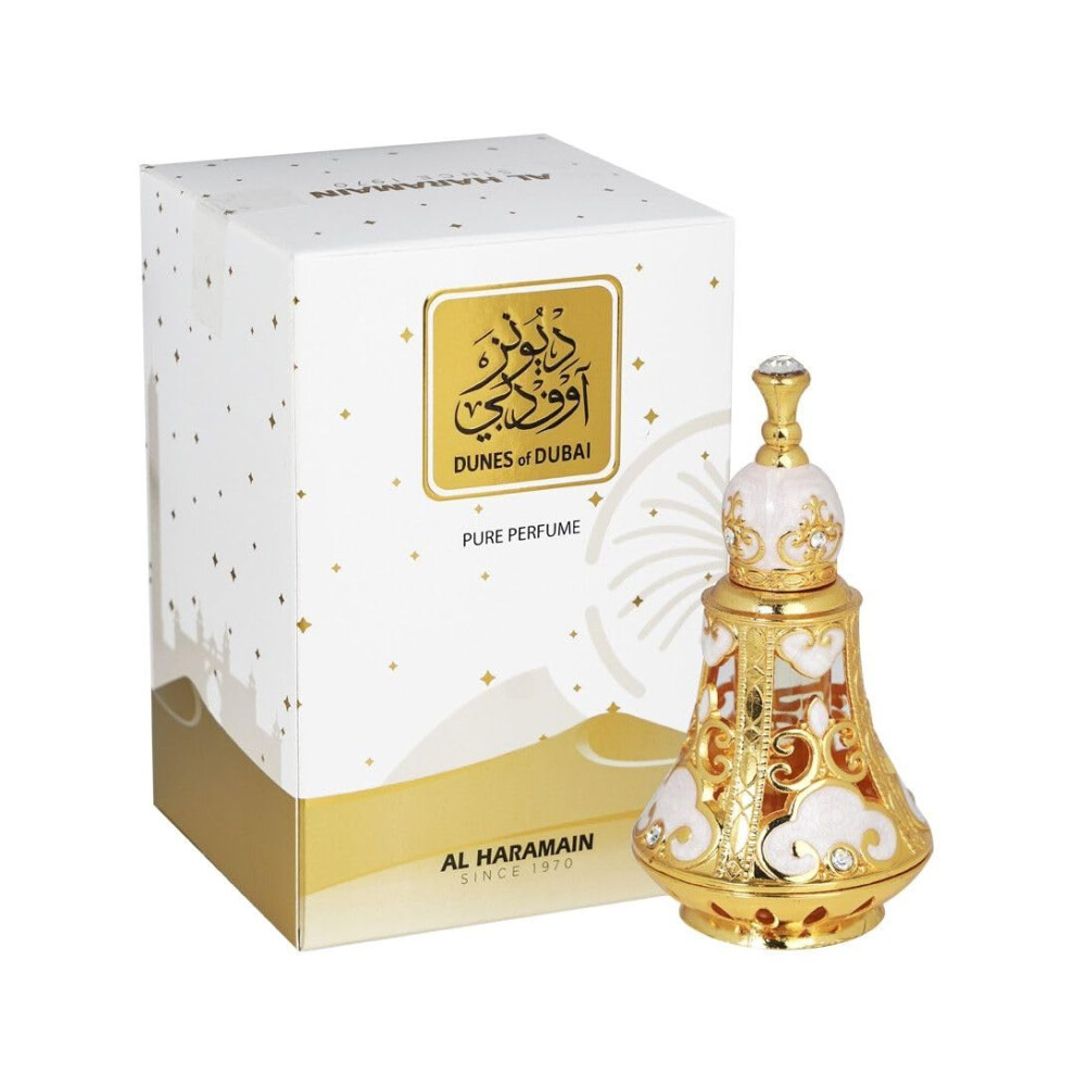 Al Haramain Perfumes Al Haramain Dunes Of Dubai Attar Oil 12Ml | Luxury Arabian Unisex Perfume Oil | Long-Lasting Concentrated Oriental Fragrance For Women & Men | Elegant