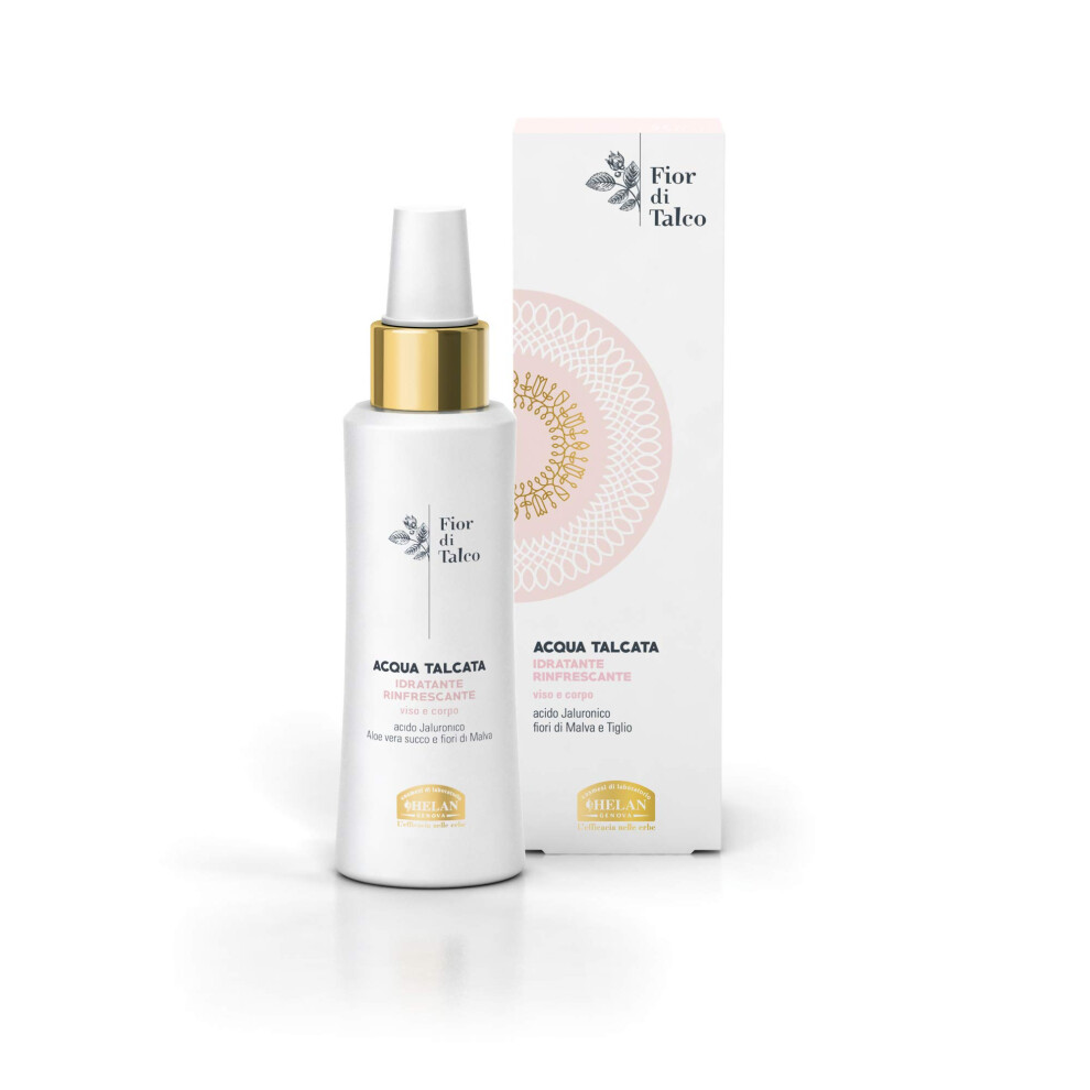 Helan White Fior Di Talco, Women's Perfumed Water, Moisturising And Refreshing For Soft And Nourished Skin - Talcated Face And Body Water With Hyaluronic