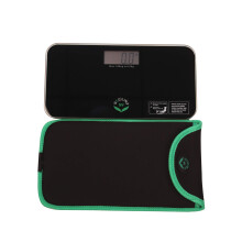 NewlineNY Black Mini Bathroom Scale + Travel Slip Case, SBB0718M-NYBK + NY-MSS101-BG