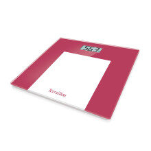 Terraillon Electronic Bathroom Scales, Ultrathin, Automatic on/Off, Big LCD Screen, 150 kg, TP1000 Glass, Pink