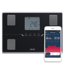 TANITA BC-401 Smart Scales for Body Weight and Fat | Compact Body Composition Scales with Bluetooth App | Family Digital Bathroom Scales for Fitness