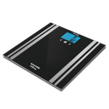 Salter 9159QVD BK3R Health Premium Bluetooth Smart Bathroom Analyser Scale, Measures Weight, Body Fat/Water, Muscle/Bone Mass, BMI/BMR, 4 User Memory,