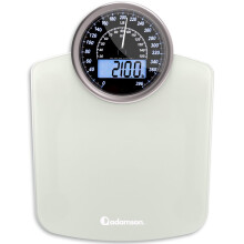 Adamson Hybrid 2-in-1 Analog & Digital Weighing Scale for Body Weight up to 400lbs + Thick Tempered Glass + Extra Large Display + Easy to Read Digital