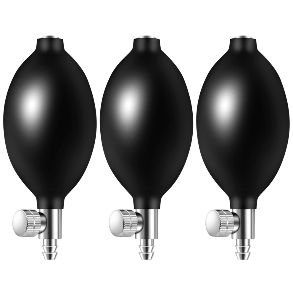 Lamoutor 3Pcs Blood Pressure Latex Bulb Replacement Inflation Bulb Pump Hand Squeeze Sphygmomanometer Bulb With Air Release Valve