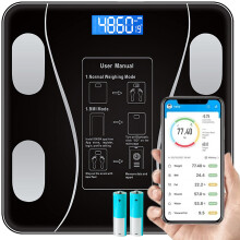 Retoo Bluetooth Body Fat Scale, Intelligent Smart Bluetooth Personal Scale, Digital BMI Scales with Smartphone App, Display of Body Fat and Muscle