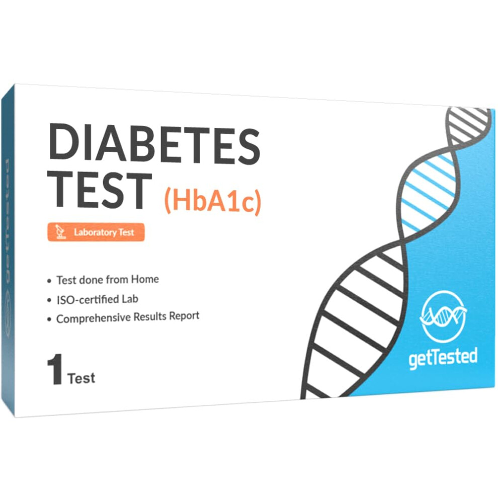 Gettested - Diabetes Hba1c Test | Long-Term Glucose Monitoring | Home Test Kit | Secure Digital Results | Online Results | Lab Test