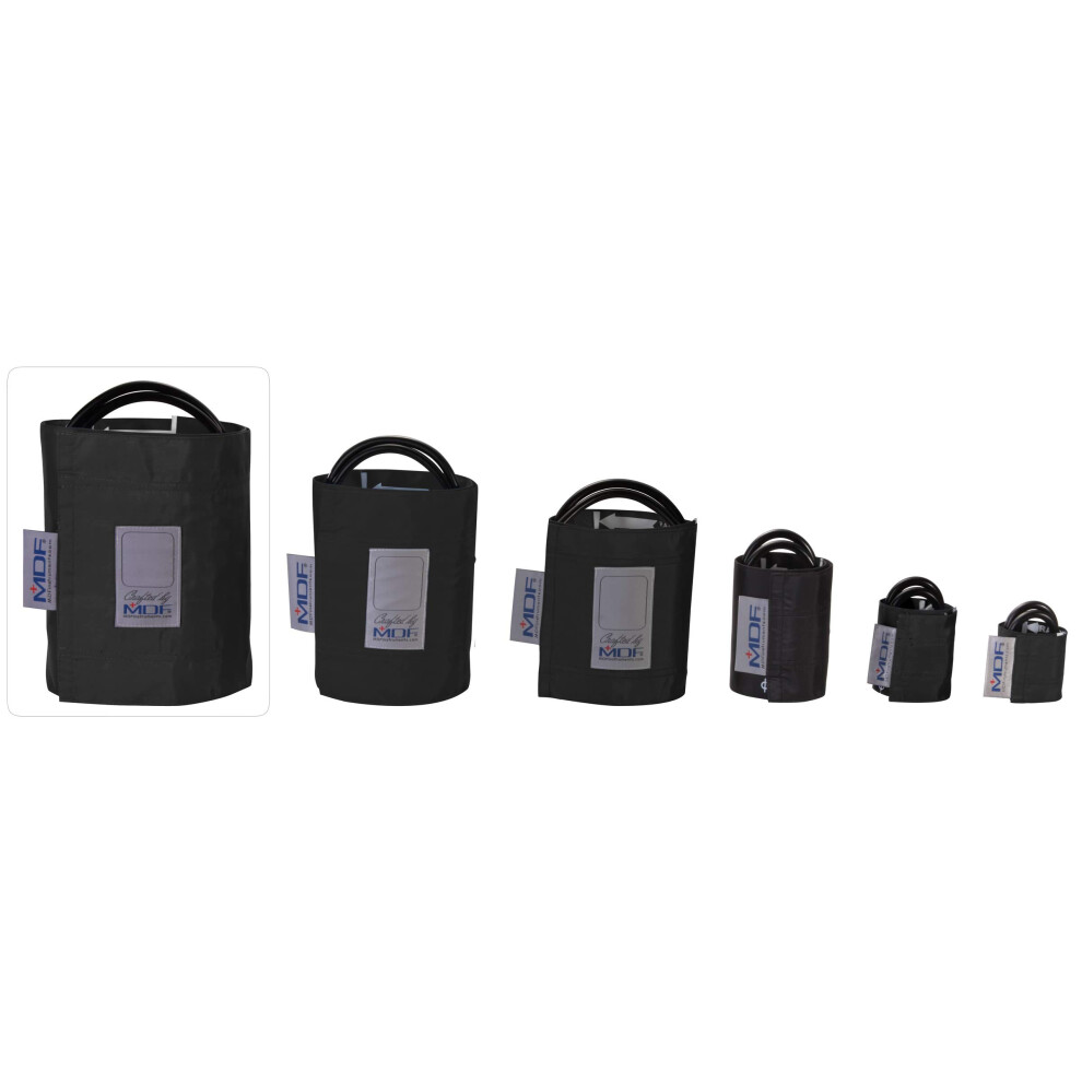 Mdf Instruments Black Latex-Free Blood Pressure Cuff - Thigh - Double Tube (Mdf2090470) ( (Noirnoir))