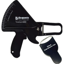 Sequoia Fitness Trimcal 4000 Body Fat Caliper with Body Measure Tape & Fat% Chart (Black & Black)