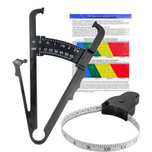 DALAETUS 2 Pcs Body Measuring Tape Set, Retractable Measuring Tape (60inch/150cm) with Body Fat Caliper, Portable Skinfold Caliper for Body