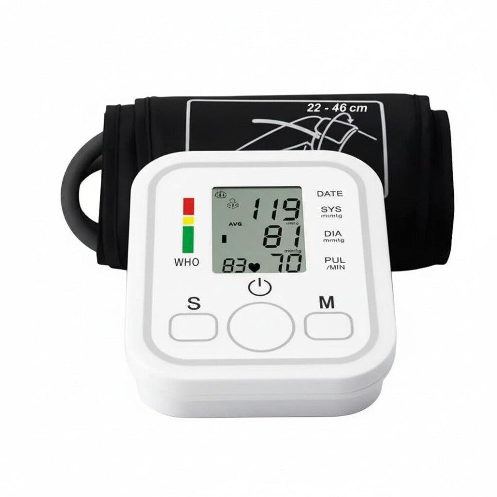 Indoteam Blood Pressure Monitors Large Cuff Size 22Cm To 36Cm - Blood Pressure Machine With Cuff For Upper Arm - Heart Rate Hypertension Monitor For