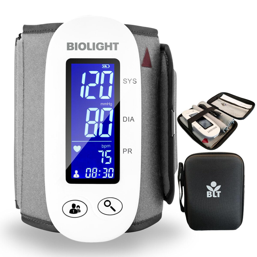 Blt Upper Arm 22-32Cm Medium Cuff Blood Pressure Monitor With Carrying Case, Rechargeable Blood Pressure Machine For Home Use, Bp Monitor Blood