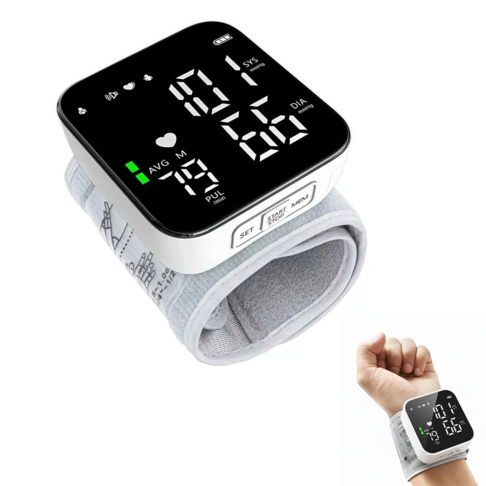 Sterlingedge Automatic Wrist Blood Pressure Monitor Accurate Blood-Pressure Monitors Rechargeable Blood Pressure Led Display Blood Pressure Machine For Adult Elder