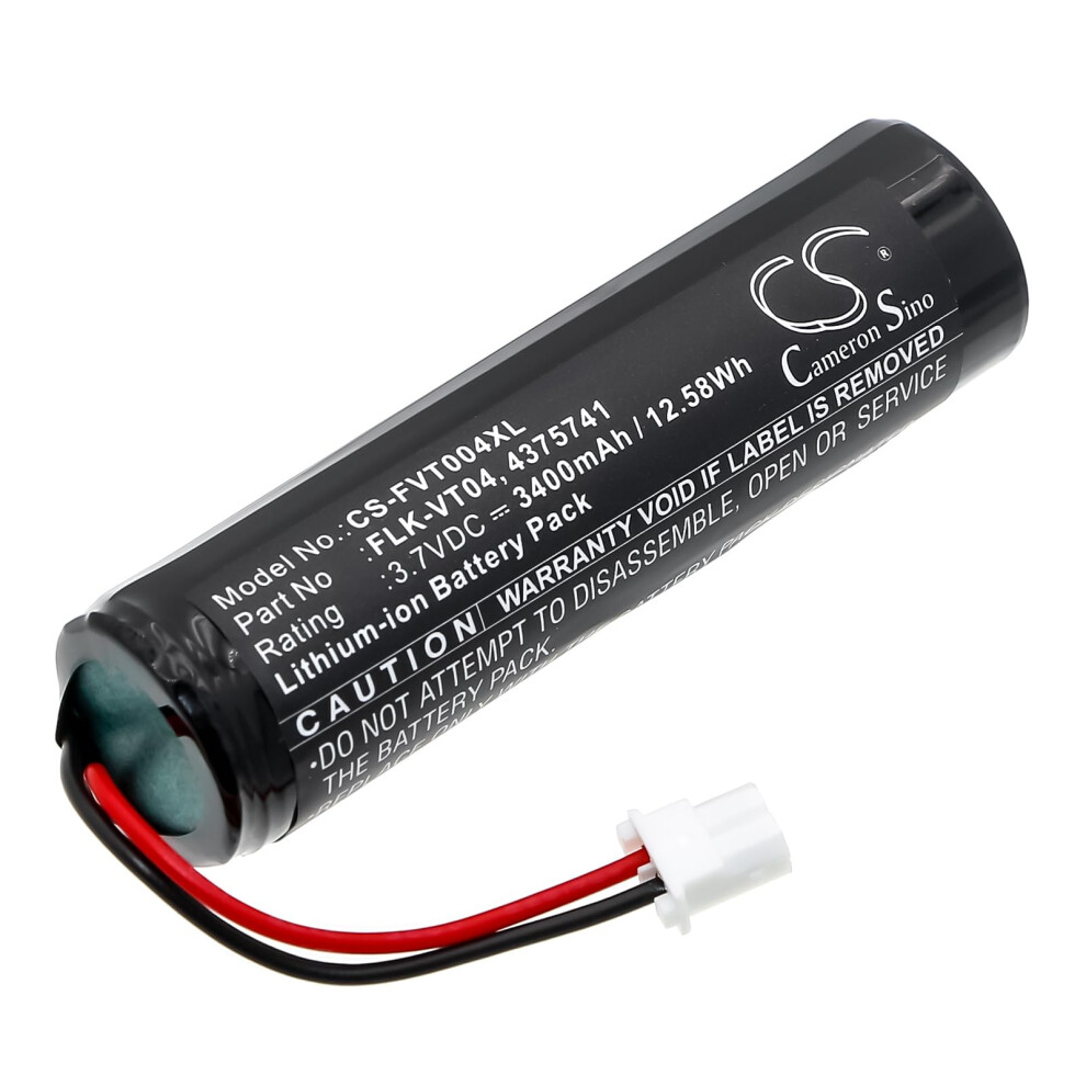 Cameron Sino Black Cs-Fvt004xl Battery 3400Mah Compatible With [Fluke] Vt04, Vt04 Ir Thermometer, Visual Ir Thermometer, Vt04a Replaces 4375741, Flk-Vt04