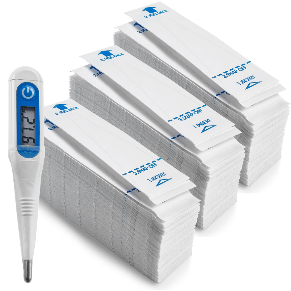 Medca Thermometer Probe Covers - Pack Of 300 - Universal And Disposable Probe Cover Box For Digital Thermometer For Accurate Sanitary Oral, Rectal And