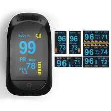 Pulse Oximeter Blood Oxygen Finger Monitor for Adult/Child, Oxygen Saturation Monitor 3 in 1 Portable Automatic Shutdown, Fast Reading, Home Office