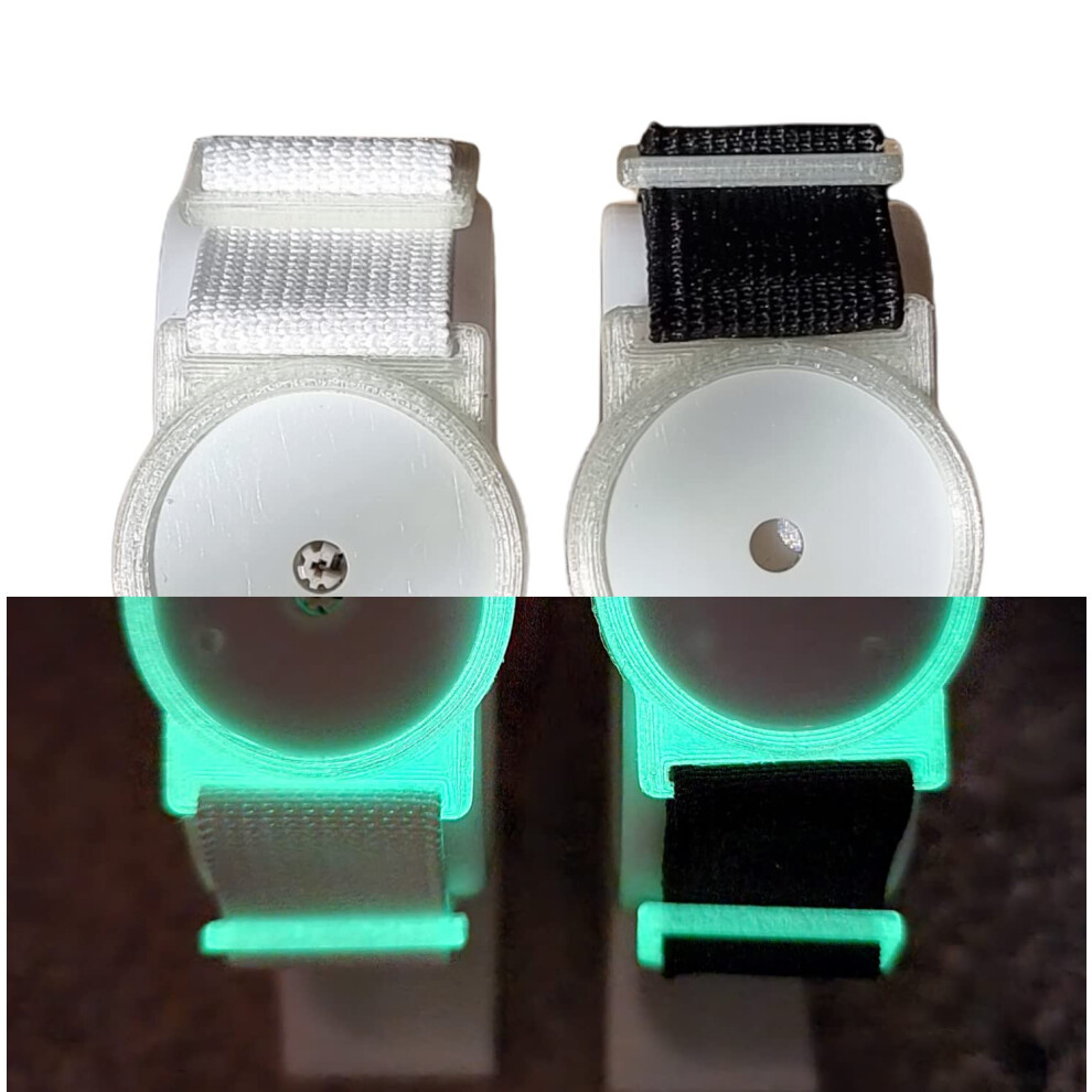 Cgm Clips Uk Green/Dark/White Sensor Armband Holder/Protector Compatible With Freestyle Libre 1/2 - Glow In The ( Strap)