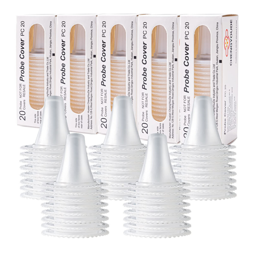 Chengyoude 200 Pcs Ear Thermometer Probe Covers,Refill Caps Thermometer Covers For All Braun Thermometer Models And Various Types Of Digital Thermometers
