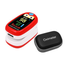 Finger Pulse Oximeter, Blood Oxygen Saturation Monitor, SPO2 Pulse Oximeter, Portable Oxygen Sensor for Kids, 6 Modes, Auto Shutdown, Rechargeable via