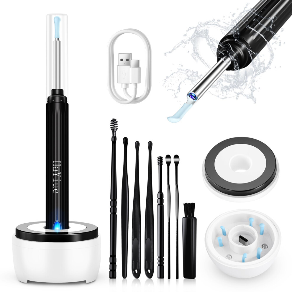 Hayiue Light Ear Wax Removal, Ear Cleaner, Ear Wax Removal Tool With 1269P, Ear Camera Otoscope With Ear Cleaning Kit For Iphone, Ipad, Android