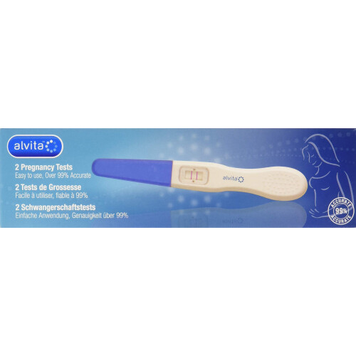 Alvita Mid Stream Pregnancy Test Kit 2 Tests