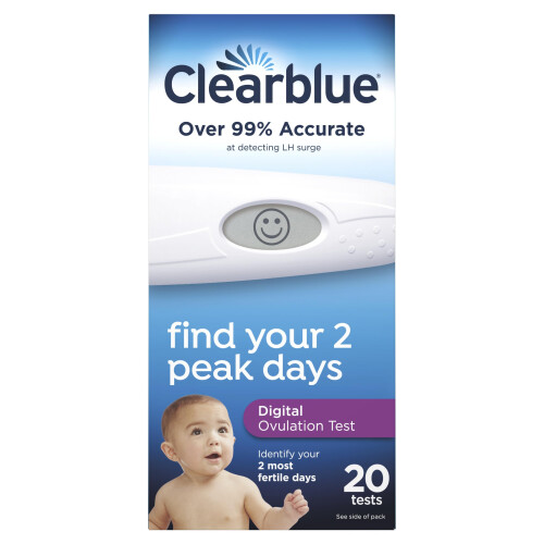 Clearblue Clearblue easy digital ovulation test, easy read, one month supply - 20 ea