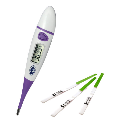 Basal Thermometer C/F Switchable and 10 x Ovulation Tests - Temperature Chart - Storage Case
