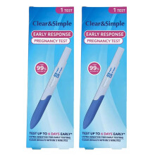 Clear and Simple Early Response Midstream Pregnancy Test - Twin Pack - Bundled by Smart Cutie