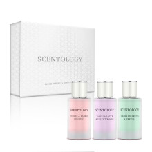 Scentology Perfume for Women Gift Set (3 x 50ml) ? Vanilla Latte & Velvet Woods, Lychee & Floral Bouquet, Orchard Fruits & Freesia ? Cruelty-Free &